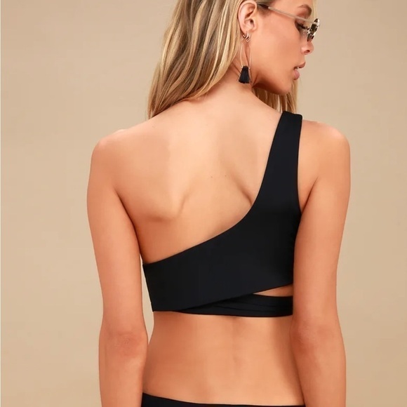 Tavik Womens Eve Wrap One Shoulder Bandeau Swim Bikini Top Size Large - Picture 9 of 12